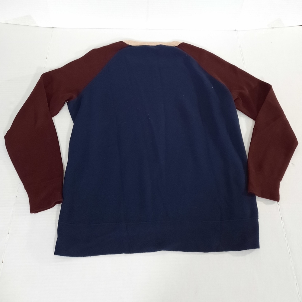 J Crew Colorblock Side Snap Button Crewneck Sweat… - image 3